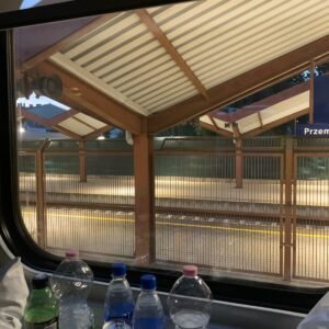 Il treno pronto a partire da Przemysl per rientrare in Ucraina